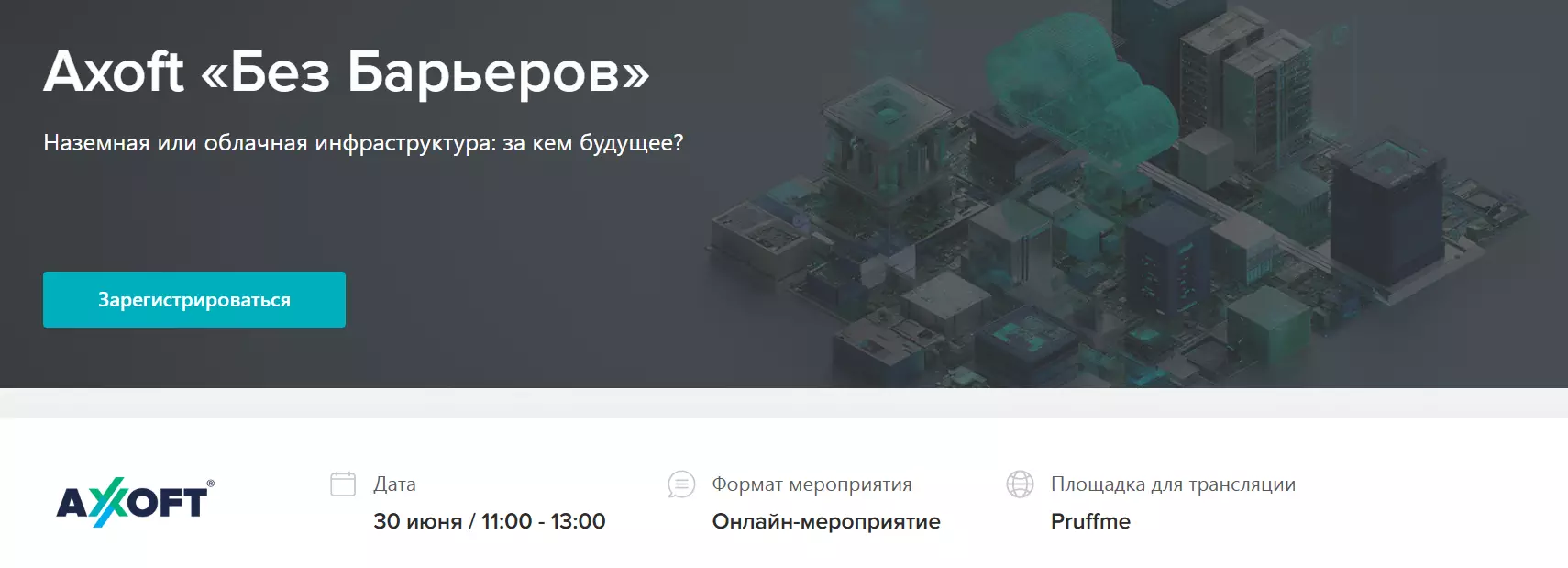 Axoft «Без Барьеров» Наземная или облачная инфраструктура: за кем будущее?